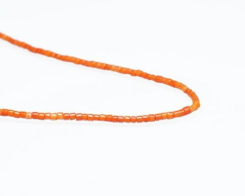 Heishi Orange Coral (Dyed) Beads 2x3mm | Sold By 1 Strand(8") | BS0024